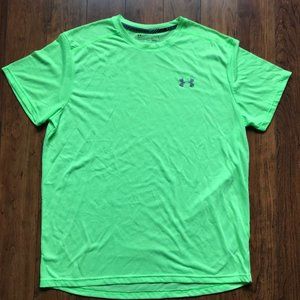 Under Armour Men T-Shirt Heatgear Fitted Size L Color Green